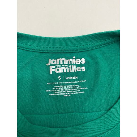 Jammies For Your Families Merry Bright Tree Top & Bottom Pajama‎ Set Green Red S - Picture 4 of 13